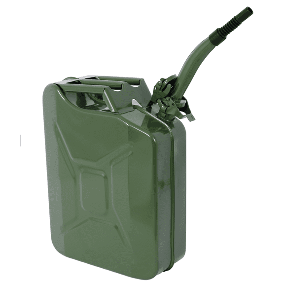 20L Steel Jerry Can Flexible Spout Portable Fuel Tank GREEN