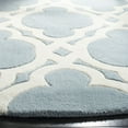 thumbnail image 3 of SAFAVIEH Chatham Karina Geometric Wool Area Rug, Blue/Ivory, 5' x 5' Round, 3 of 8
