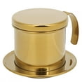 thumbnail image 4 of Cafetière, pot d'égouttement de filtre à café durable en acier inoxydable de haute qualité MAGT pour bureau de cuisine à domicile(Or brillant), 4 of 8