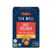 Celestial Seasonings TeaWell Organic Turmeric Spice Daily Wellness Tea Bags, 12 Count