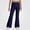 Navy, variant on HAOTAGS Girls School Uniform Pants, Elatic Waist Solid Color Flared Pants Khaki Size 9