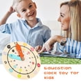 thumbnail image 2 of Wooden Clock Toy Children Educational Clock Model Time Learning Wood Clock Kids Plaything, 2 of 4