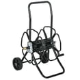 thumbnail image 1 of Outsunny 98 ft of 5/8" Hose Reel Cart (Hose Not Included), Black, 1 of 9