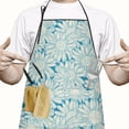 thumbnail image 2 of Daisy Flower Pattern Apron-Garden Aprons for Women with Pockets-Cotton Linen Waterproof Kitchen Cooking Gardening Aprons Adjustable for Kitchen,Cooking,BBQ and Salon 33x27 Inch, 2 of 7