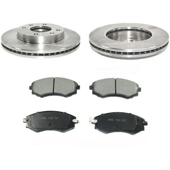 Front Brake Pad and Rotor Kit - Compatible with 1998 - 2001, 2005 - 2006 Hyundai Elantra 1999 2000