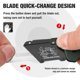 thumbnail image 4 of Cuchillo utilitario plegable WORKPRO G10 con mango de acero inoxidable, 4 of 8