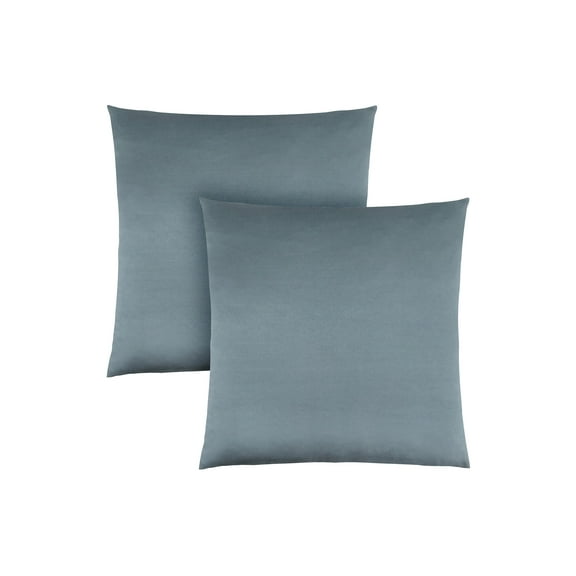 Pillows, Set Of 2, 18 X 18 Square, Insert Included, Decorative Throw, Accent, Sofa, Couch, Bedroom, Blue Hypoallergenic Polyester, Modern
