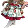thumbnail image 1 of Robe de Noël Père Noël pour Bébé Fille Nœud Papillon Volant Tutu Robe de Fête Rouge 3-4 Ans, 1 of 6