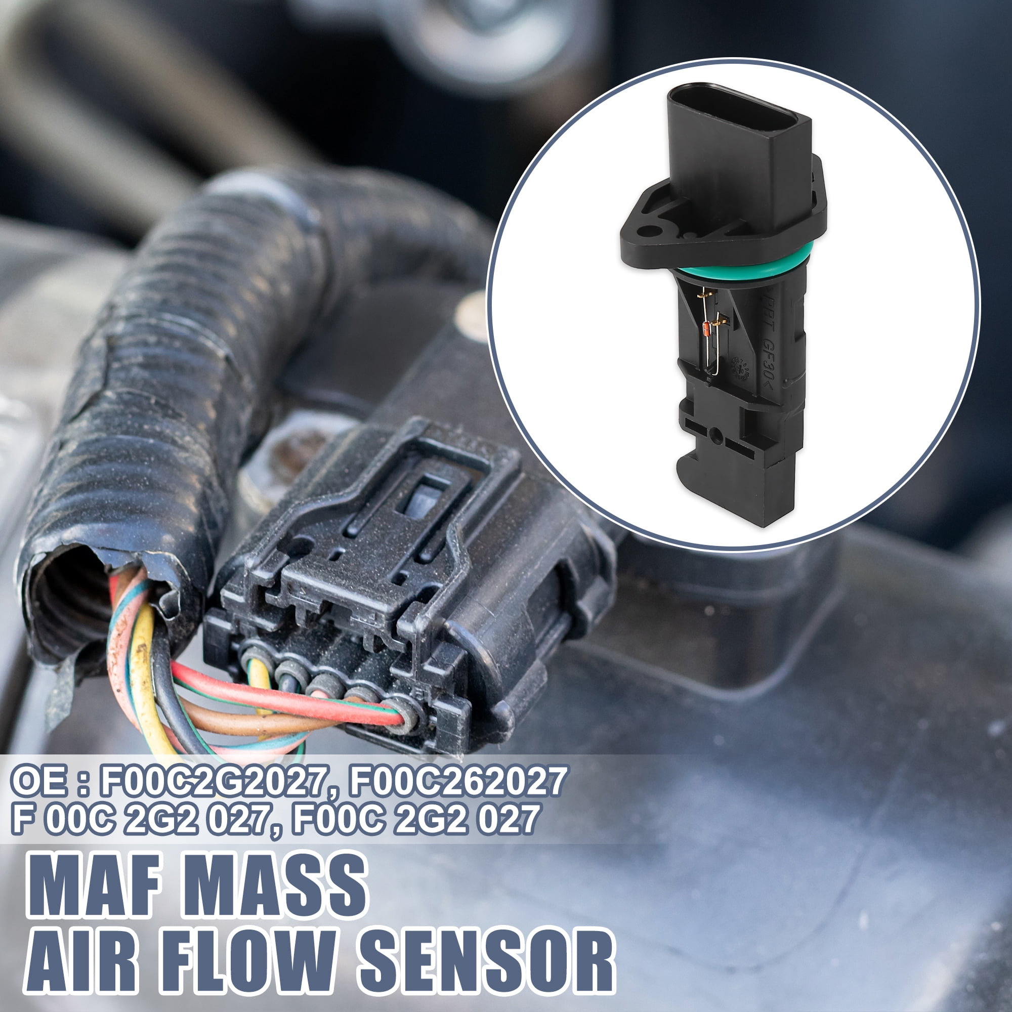 Vehicle Black Mass Air Flow Meter Sensor 5 Pin F00C2G2027 F00C262027 for  Audi for Ford