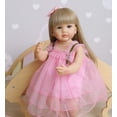thumbnail image 2 of Muñeca Reborn ROSHUAN para niña de 55 cm con cabello rubio y vestido rosa, 2 of 8