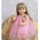thumbnail image 2 of Muñeca Reborn ROSHUAN para niña de 55 cm con cabello rubio y vestido rosa, 2 of 8