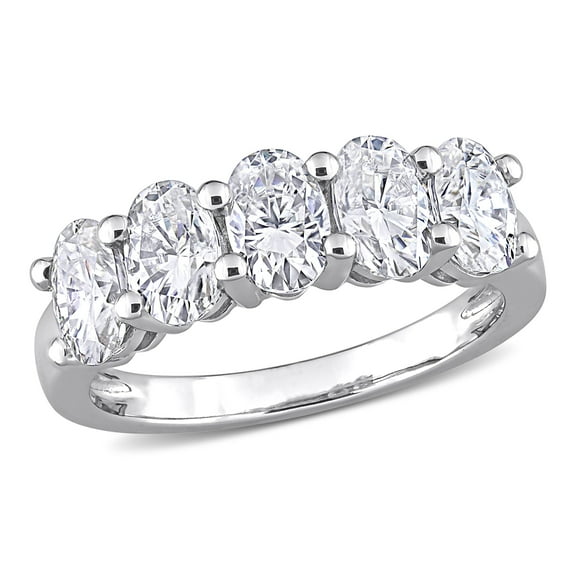 Everly Women's Moissanite 10k White Gold Ring