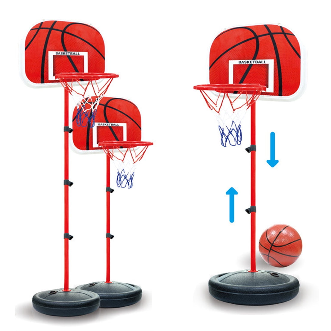 Kids Mini Plastic Backboard Basketball Stand with Inflator Children