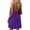 Purple, variant on Summer Camisole Dress for Women Backless Spaghetti Strap Short Dress Sleeveless Adjustable Tie‑String Mini Dress Casual Trendy 2026 Summer Clothes