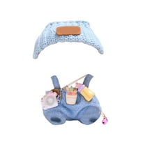 Handmade Crochet Doll Clothing Set With Striped Sweater Cuffed Hat And Accessory, Three Piece Tailor-Made For 6.9 And 5.5-6.9Inches Dolls, Perfect For Collectors