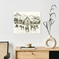 thumbnail image 6 of Picia Horses Grazing On Meadow Pattern Decorative Picture – Unique Wall Art, Modern Canvas Print for Trendy Interiors (Horizontal), 6 of 6