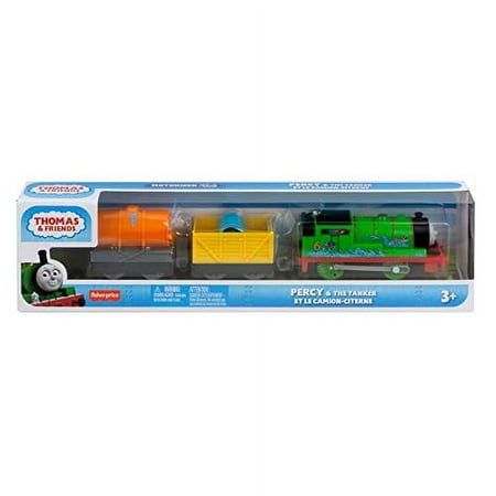 Fisher-Price Thomas & Friends Percy and Troublesome Truck, battery-powered motorized toy train for preschool kids ages 3 years and up