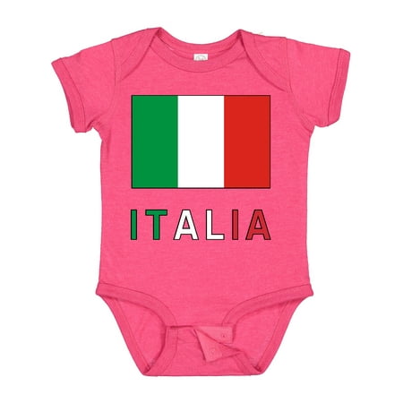 

Inktastic Italy Flag & Italia - Black Border Gift Baby Boy or Baby Girl Bodysuit