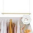 thumbnail image 6 of Metal Ceiling Mounted Clothes Rack Garment Display Hanging Rod Coat Hanger 100cm, 6 of 16