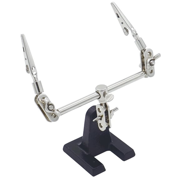 Helping Hand Soldering Aid with Adjustable Arms and Weighted Base - Holds PCBs, Hobby Models, Projects in an Exact Position
