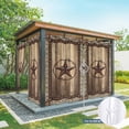 thumbnail image 6 of Western Farmhouse Outdoor Curtains for Patio Waterproof,Windproof Privacy Curtains with Weighted Bottom,Primitive Rustic Country Retro Texas Star Outside Drapes for Picnic Garage Yard 54"x84" 1 Panel, 6 of 8