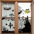 thumbnail image 4 of Halloween Window Stickers with Spider Pumpkin and Bat Design, Adhesive-Free Holiday Window Clings for Party Decor, Spooky Removable Decals for Home Display, 4 of 6