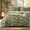 Olive Green, variant on Joyfy Queen Comforter Set Olive Green, 3 Pieces Floral Queen Bedding Set with 1 Soft Reversible Botanical Comforter and 2 Pillow Shams, Bed in a Bag for All Seasons