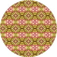 thumbnail image 1 of Ahgly Company Indoor Square Patterned Chestnut Red Area Rugs, 3' Square, 1 of 6