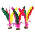 thumbnail image 1 of 10pcs Colorful Feather Kick Shuttlecock Chinese Jianzi Goose Feather Rubber Foot Kicking Shuttlecock for Outdoor Sports Fitness(Random Colors), 1 of 3