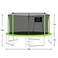 thumbnail image 6 of 14FT Trampoline with Enclosure for Kids and Adults, SEGMART Upgraded Kids Recreational Outdoor Trampoline with Basketball Hoop, Ladder, Heavy Duty Round Backyard Trampoline for Indoor Outdoor, 6 of 6