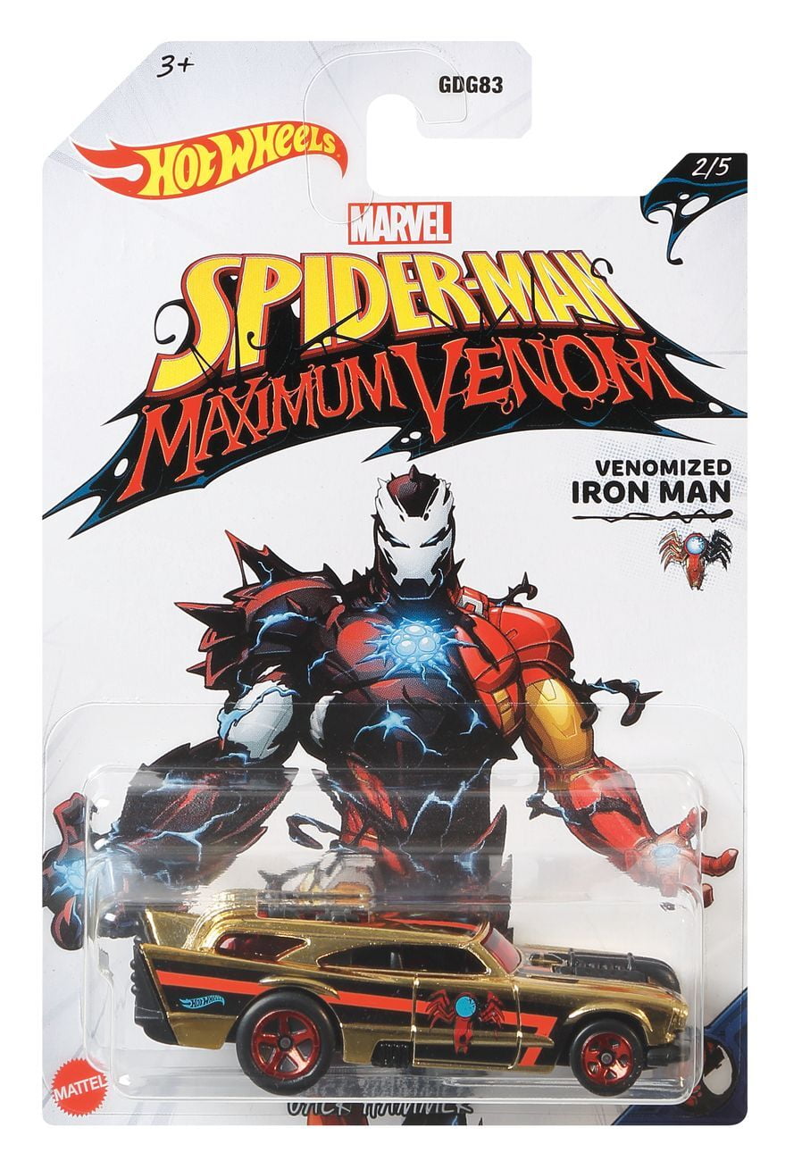 Hot Wheels Spider-man Maximum Venom Venomized Marvel Series Diecast Car Complete Set of 5
