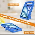 thumbnail image 3 of TECH CIRCLE Kids Case for iPad Air 11 Inch 2024,iPad  Pro 11 inch 2024 Case with Pencil Holder, Shockproof Rugged Protective Handle Stand Kids EVA Foam Case for iPad Air 11"/iPad Pro 11" 2024,Blue, 3 of 6