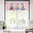 thumbnail image 5 of Halloween Ghost Boo Valances for Windows Watercolor Art Abstract Retro Rod Pocket Curtain Valance Window Treatment Short Curtains for Kitchen Living Room, 54"x18", 5 of 5