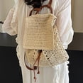 thumbnail image 3 of SPEKSEE Straw Beach Drawstring Backpack Women Shoulders Bucket Bag for Summer, 3 of 18