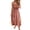 Pink, variant on Qiopertar Women's Square Neck Spaghetti Strap Maxi Dress Smocked Waist Tiered Ruffle Boho Casual Beach Vacation Wedding Guest Cocktail Party Slit Dress, Khaki S