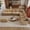 Desert Beige, variant on 147.6" 8-Seat L-Shaped Modular Sectional Sofa, Linen Fabric with Storage Ottoman, Cup Holders, Hidden Storage & USB Ports, Large Size for Living Room