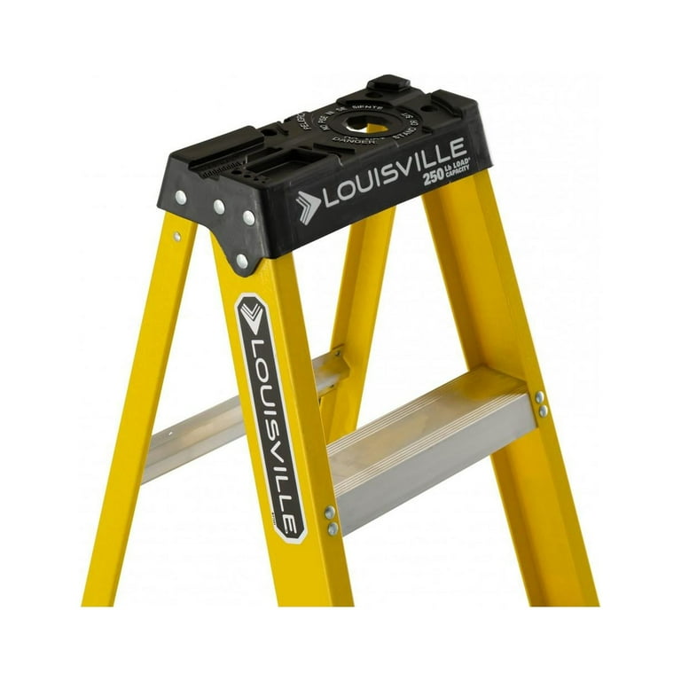 Louisville Ladder 8' Fiberglass Step Ladder, 12' Reach, 250 lbs Load Capacity, W-3118-08 Louisville Ladder 8' Fiberglass Step Ladder, 12' Reach, 250 lbs Load Capacity, W-3118-08