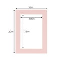 thumbnail image 2 of Soft Pink Acid Free 16x20 Picture Frame Mats with White Core Bevel Cut for 12x18 Pictures - Fits, 2 of 3