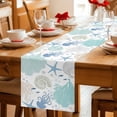 thumbnail image 5 of Coral Jellyfish Coastal Table Runner 70 Inches, Blue Summer Nautical Starfish Bed Runner Dresser Scarves Tabletop for Indoor Outdoor Parties/Ceremony/Banquet, 13" x 70", 5 of 9