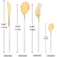 thumbnail image 5 of Cubiertos de arcoíris con espejo de 24 piezas, juego de vajilla de acero inoxidable que incluye cuchillo, tenedor, cuchara, cucharita, juego de cubiertos, servicio para 6, 5 of 5