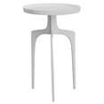 thumbnail image 3 of Uttermost Kenna 25" Round Coastal Aluminum Accent Table in Matte White, 3 of 5
