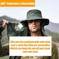thumbnail image 2 of SkyAuks Unisex Fishing Hat for Adults, with Face Cover & Neck Flap, Outdoor UV Sun Protection Wide Brim Hat for Men & Women, Armygreen, 2 of 6