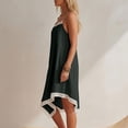 thumbnail image 6 of Tqcoqu Women's Asymmetrical Summer Linen Dress,Spaghetti Strap Lace Trim Bohemian Sleeveless Loose Vacation Beach Dresses,Dark Gray Women's S-XXL, 6 of 7