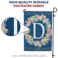 thumbnail image 4 of America Forever Spring Monogram Garden Flag Letter D 12.5 x 18 inches Double Sided Vertical Outdoor, Yard, Lawn, Beautiful Flowers, Floral Wreath, Summer Flower Garden Flag, 4 of 5