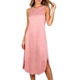 thumbnail image 2 of UAMVSH Womens Summer Dresses Comfy Sleeveless Crewneck Midi Dress Side Split Casual Flowy Long Dress Spring Clothes, 2 of 6