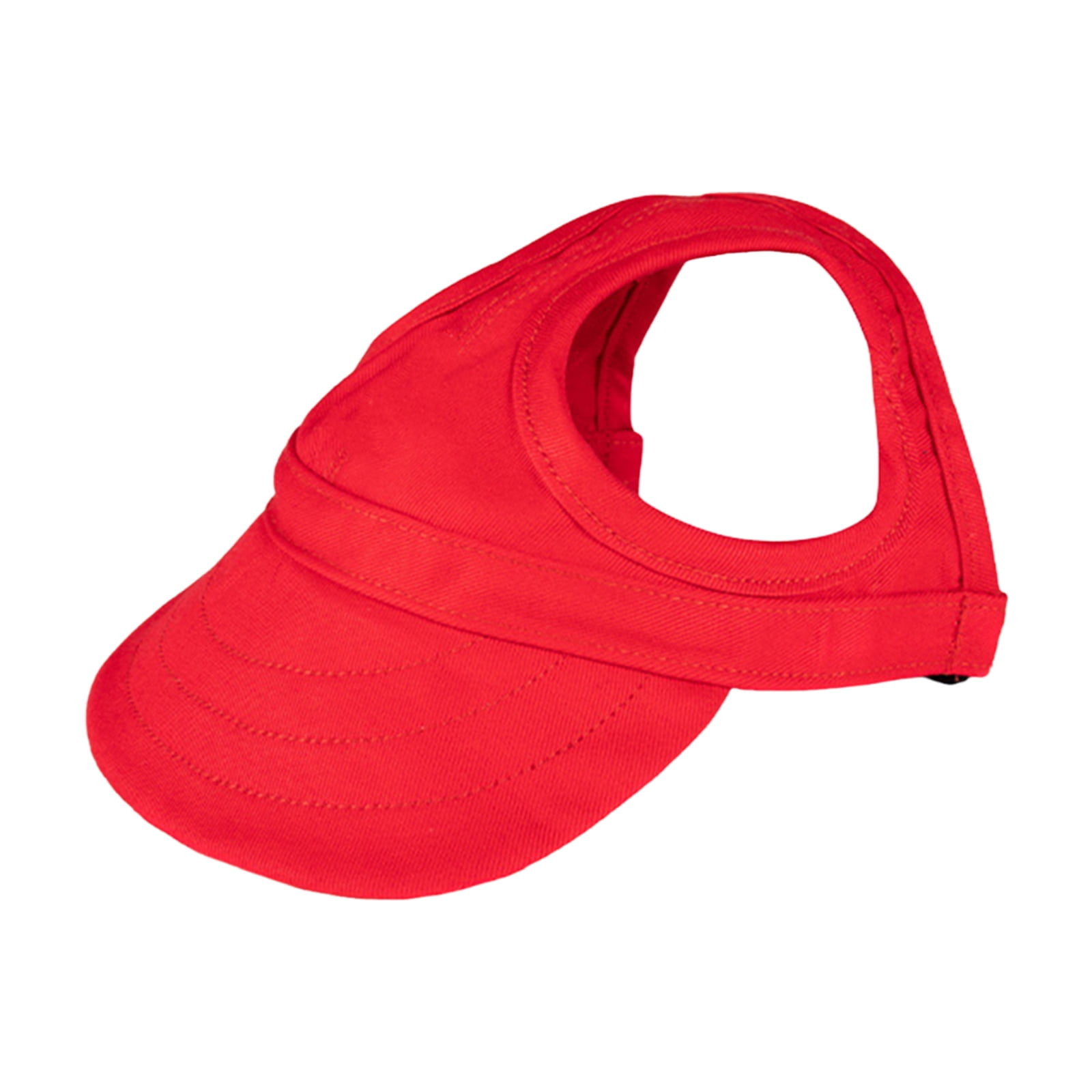 Summer Beach Pet Sun Hat Breathable Canvas Dog Baseball Cap Ear Hole Design Adjustable Strap Outdoor Puppy Headwear