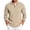 Khaki, variant on LEKWK Long Sleeve Shirt for Men Knit Sweater Casual Collared Button Down Pullover Lightweight Textured Knitwear Classic Fit for Business Golf Work Black L