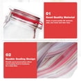 thumbnail image 2 of Zootealy Ensemble de 3 Sacs de Conservation Auto-Scellants en Forme de Pot Mason pour Collations et Voyages - Couleur Rouge, 2 of 7