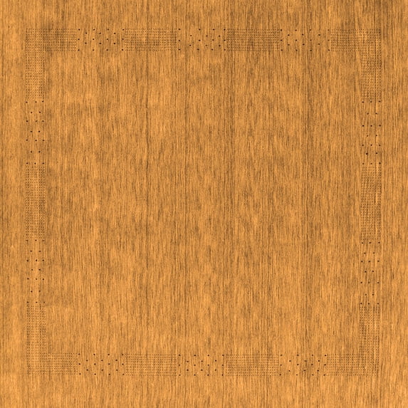 Ahgly Company Indoor Square Abstract Orange Contemporary Area Rugs, 4' Square