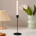 thumbnail image 6 of HengDidi 1pcs Candlestick Crafts Simple Nordic Desk Candle ornament Candle Holder for Home Decor Dining Room Thanksgiving Wedding Festivals Gift Black, 6 of 6